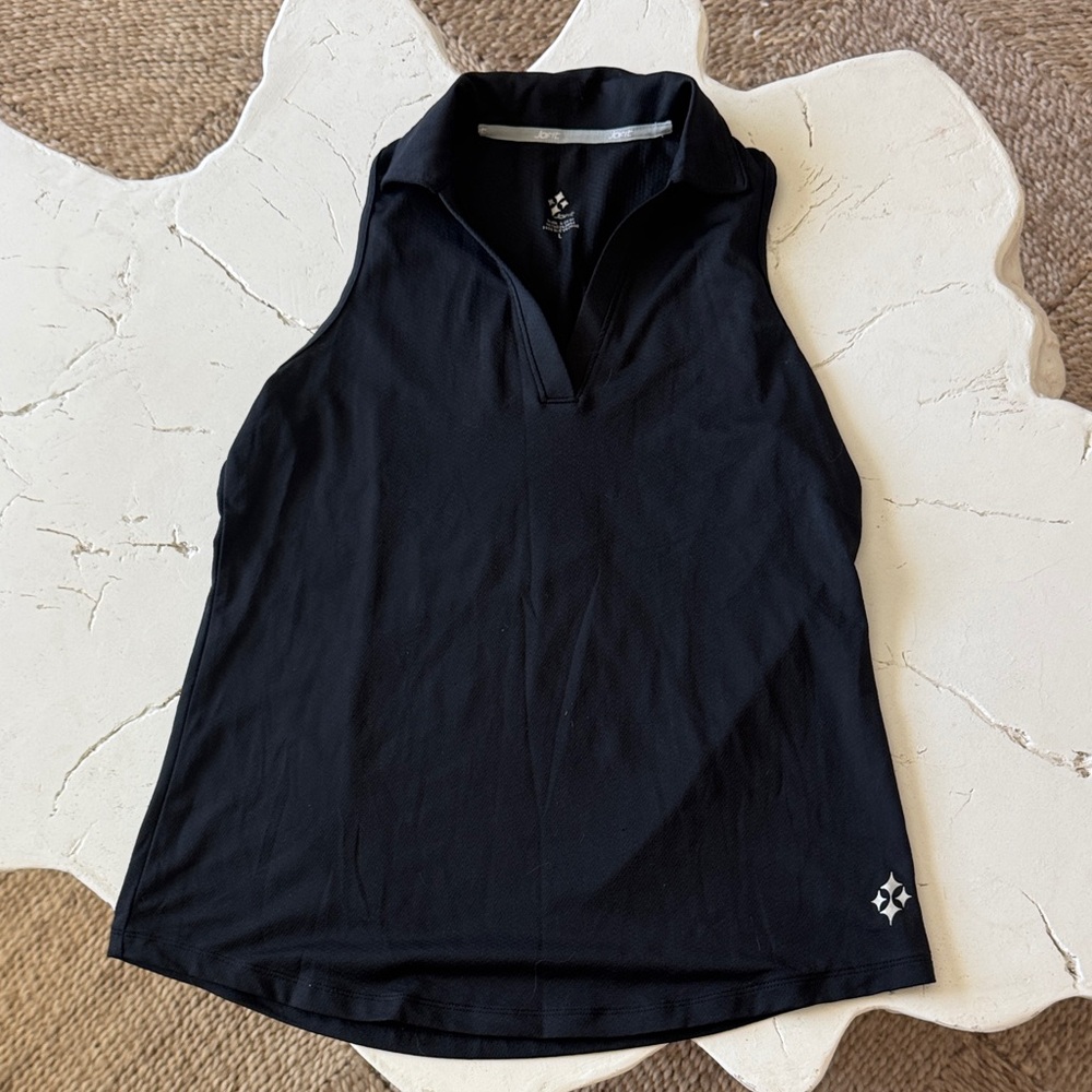 Jofit sleeveless v-neck collared top